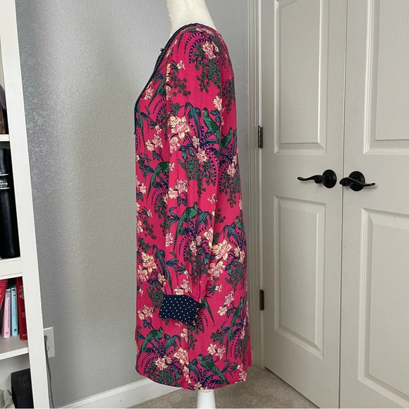 Anthropologie Maeve Tropical Bird Shift Dress Size 4 - Picture 2 of 7
